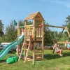 Jungle Safari Wooden climbing frame with double swing - Kidsland