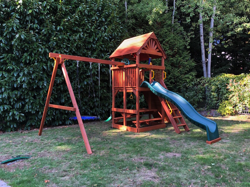 Rainbow Clubhouse Pkg II with Wood Roof - Kidsland